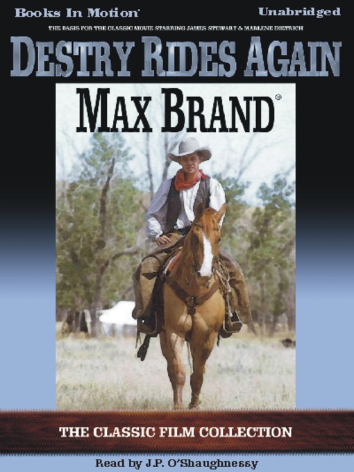 Title details for Destry Rides Again by Max Brand - Wait list